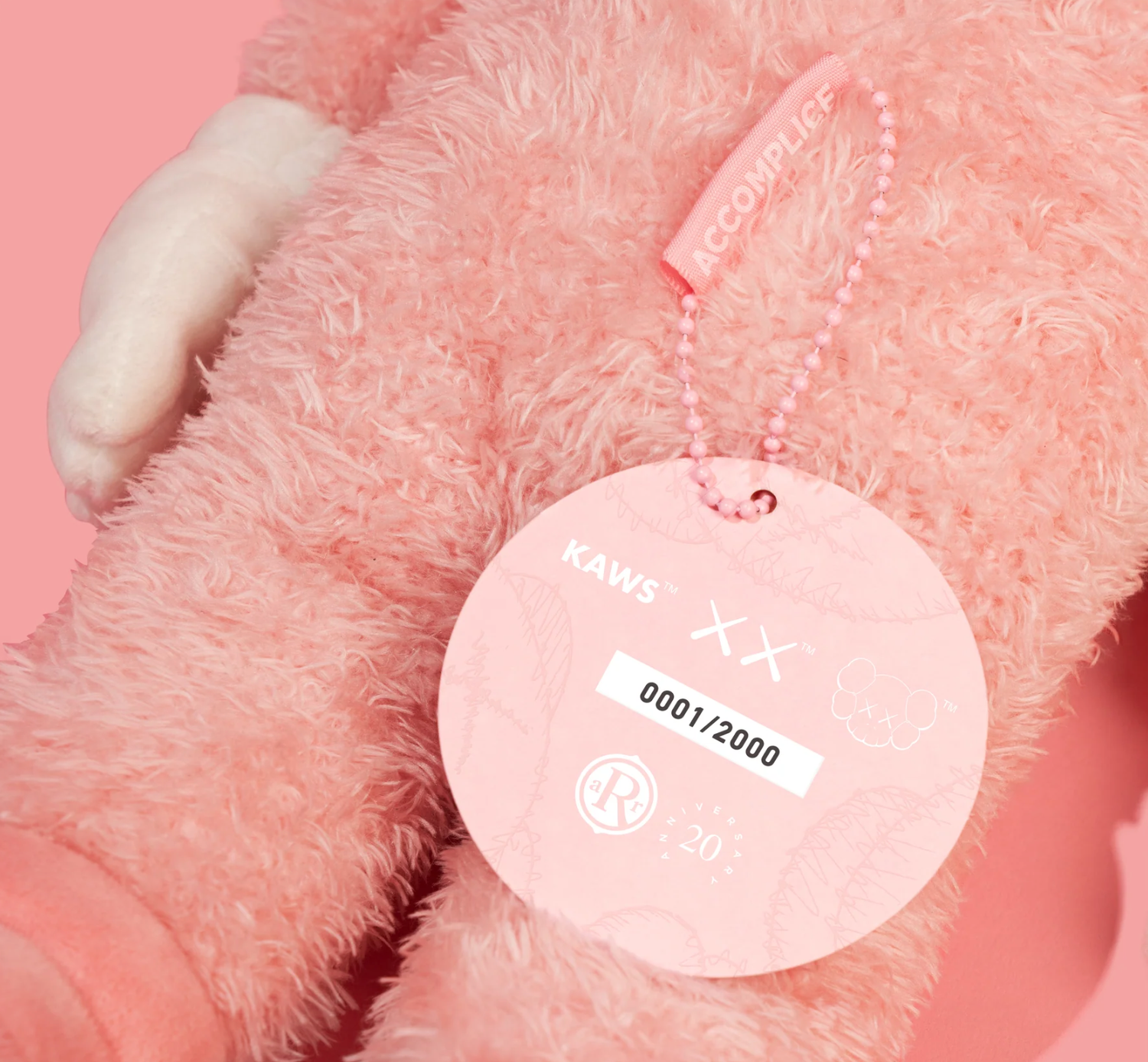 Accomplice plush doll all pink by Kaws 2023 - Dope! Gallery